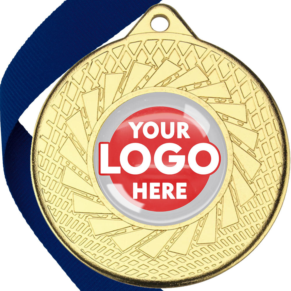 50mm Blade Design Wreath Medals on Ribbons