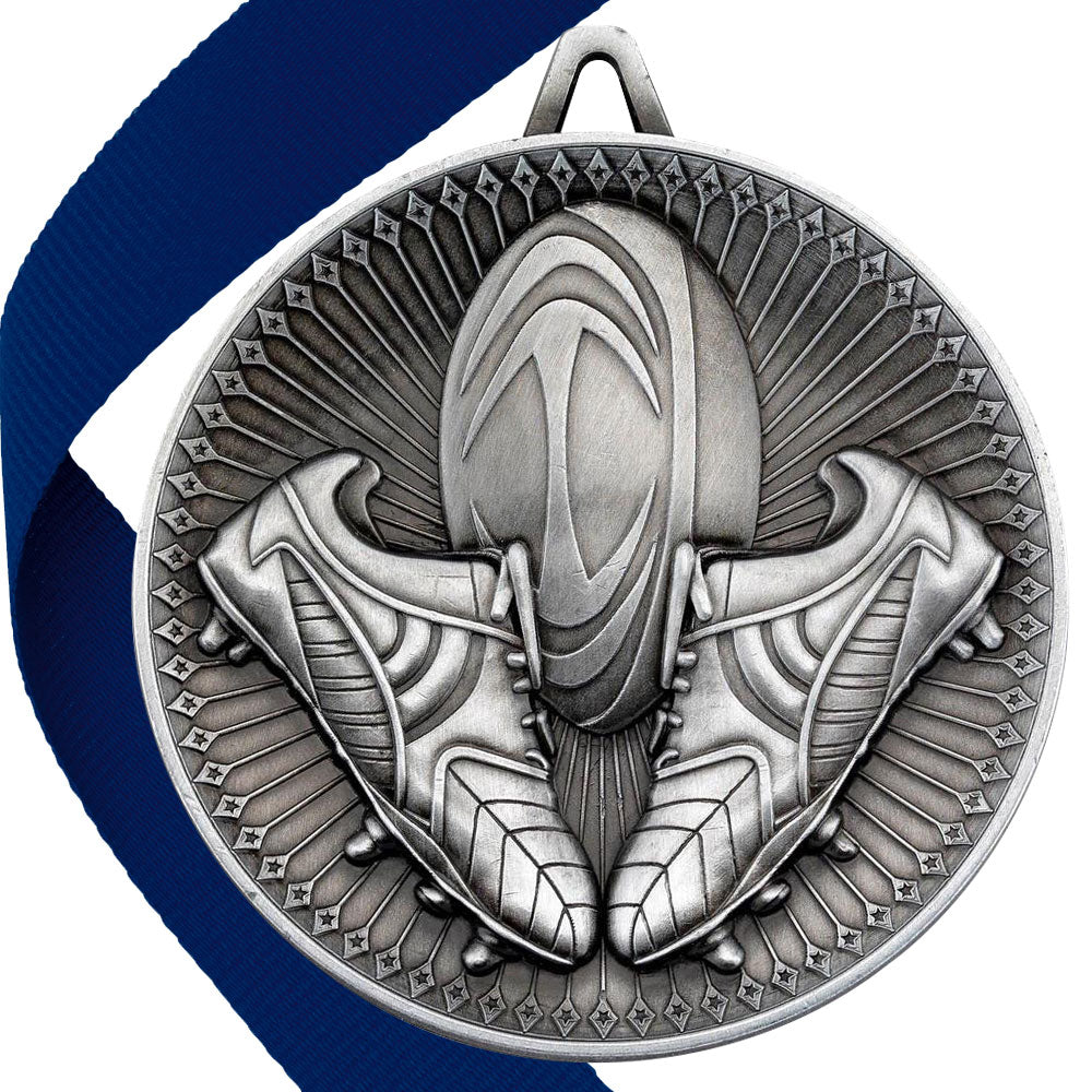 Rugby Antique Style 60mm Medal BW Trophies