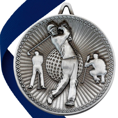 Golf Antique Style 60mm Medal