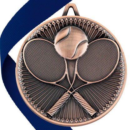 Tennis Antique 60mm Medal BW Trophies