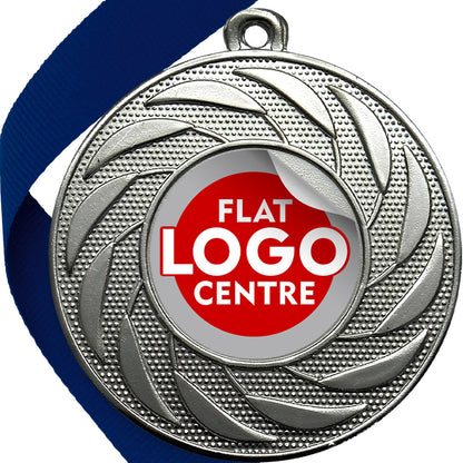 Spinner Design Medal flat centre - MINIMUM ORDER 100