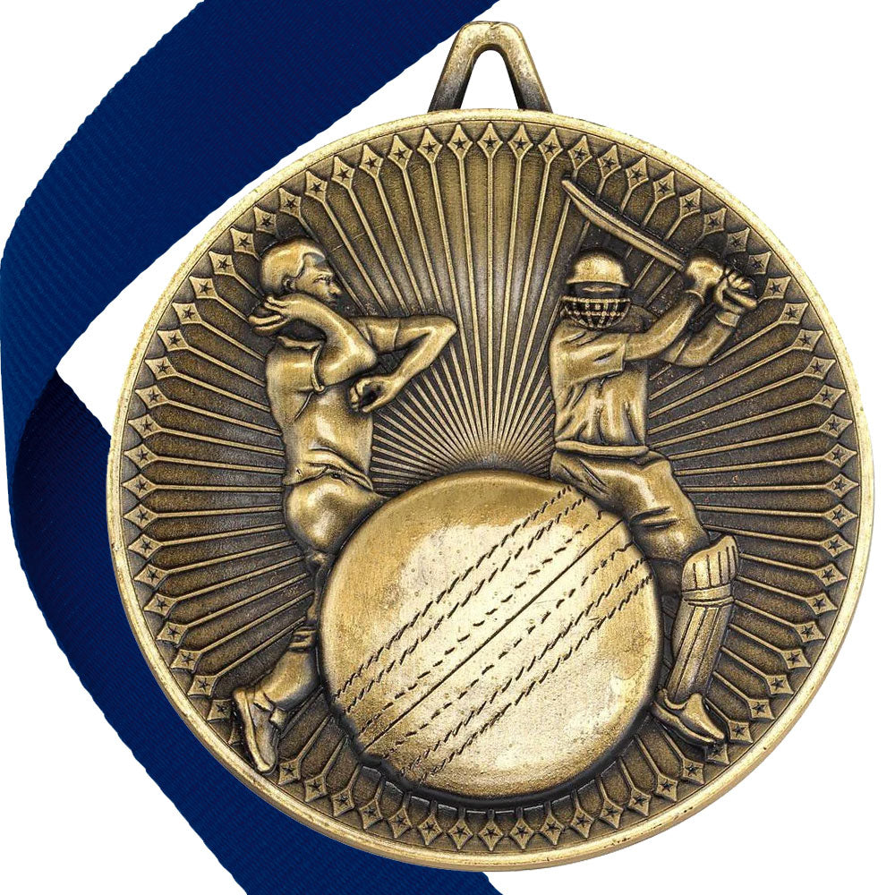 Cricket Antique 60mm Medal BW Trophies