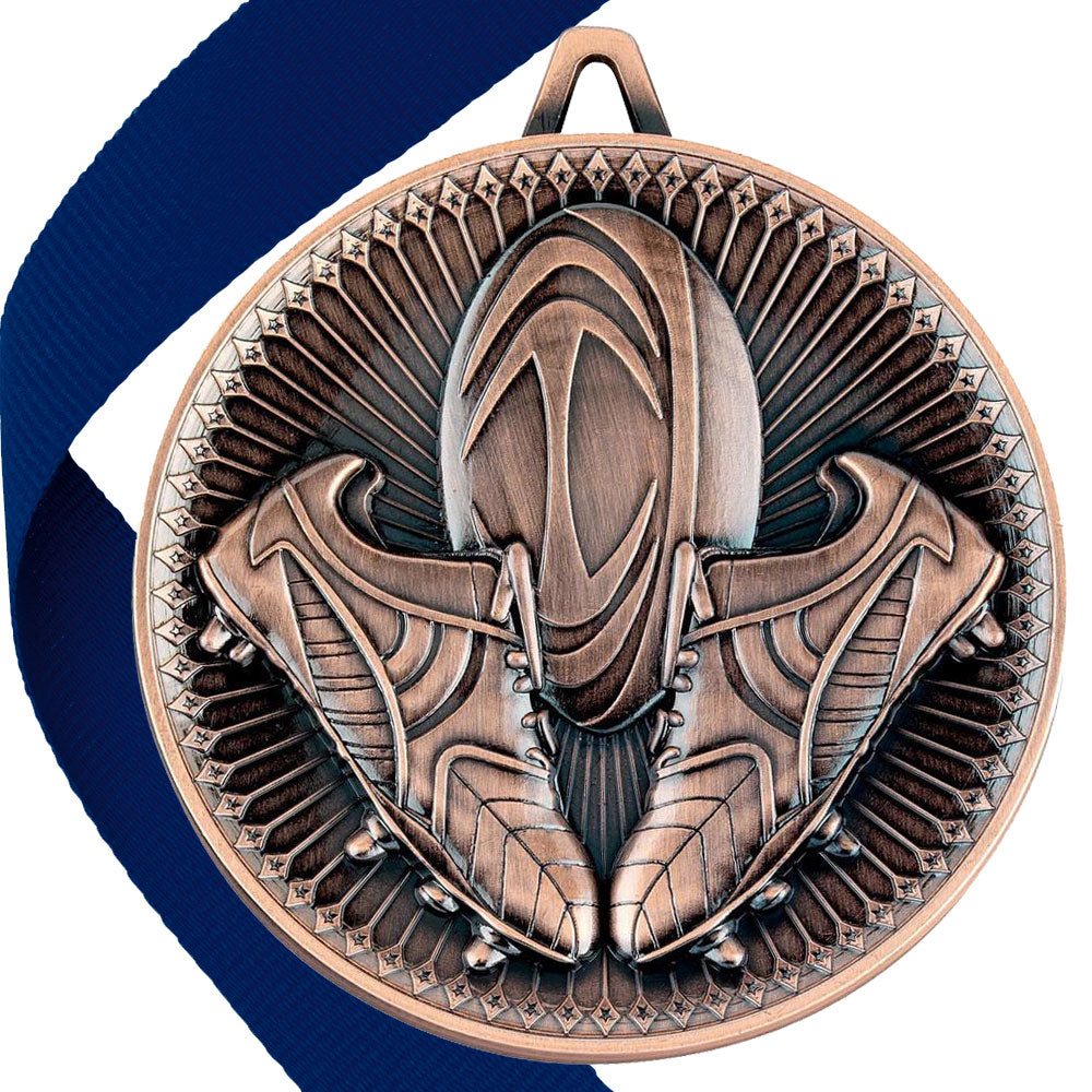 Rugby Antique Style 60mm Medal BW Trophies