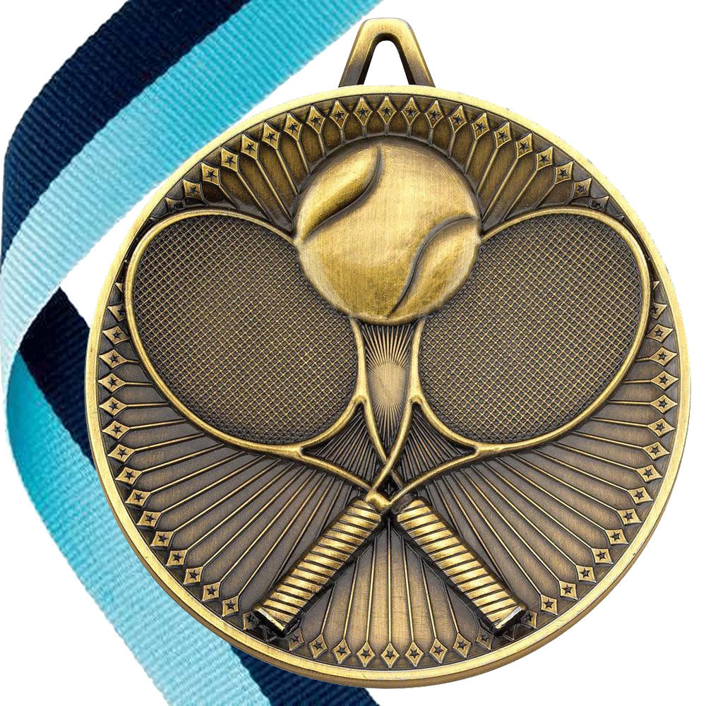 Tennis Antique 60mm Medal BW Trophies