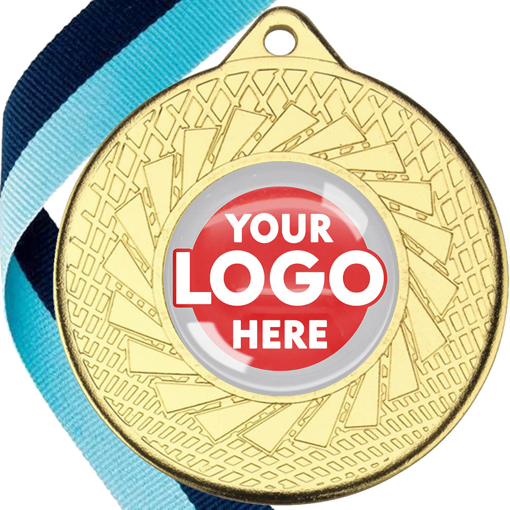 50mm Blade Design Wreath Medals on Ribbons