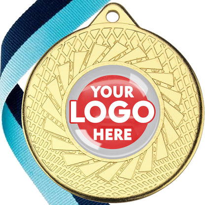 50mm Blade Design Wreath Medals on Ribbons