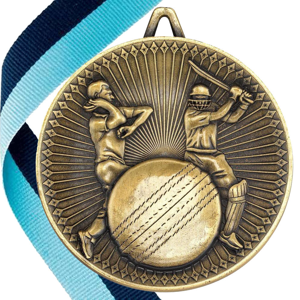 Cricket Antique 60mm Medal BW Trophies