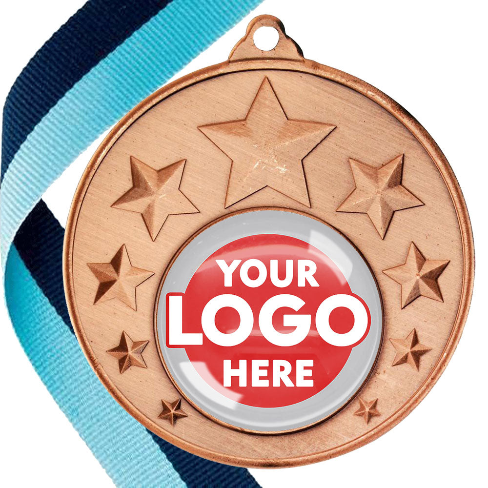 50mm Multi Star Medal on a Ribbon