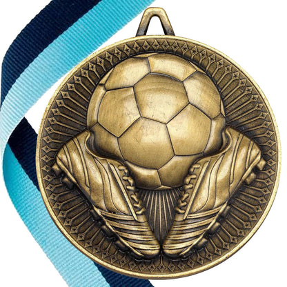 Football + Boots 60mm Medal