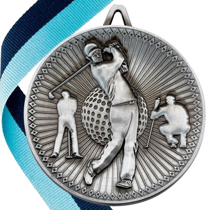 Golf Antique Style 60mm Medal