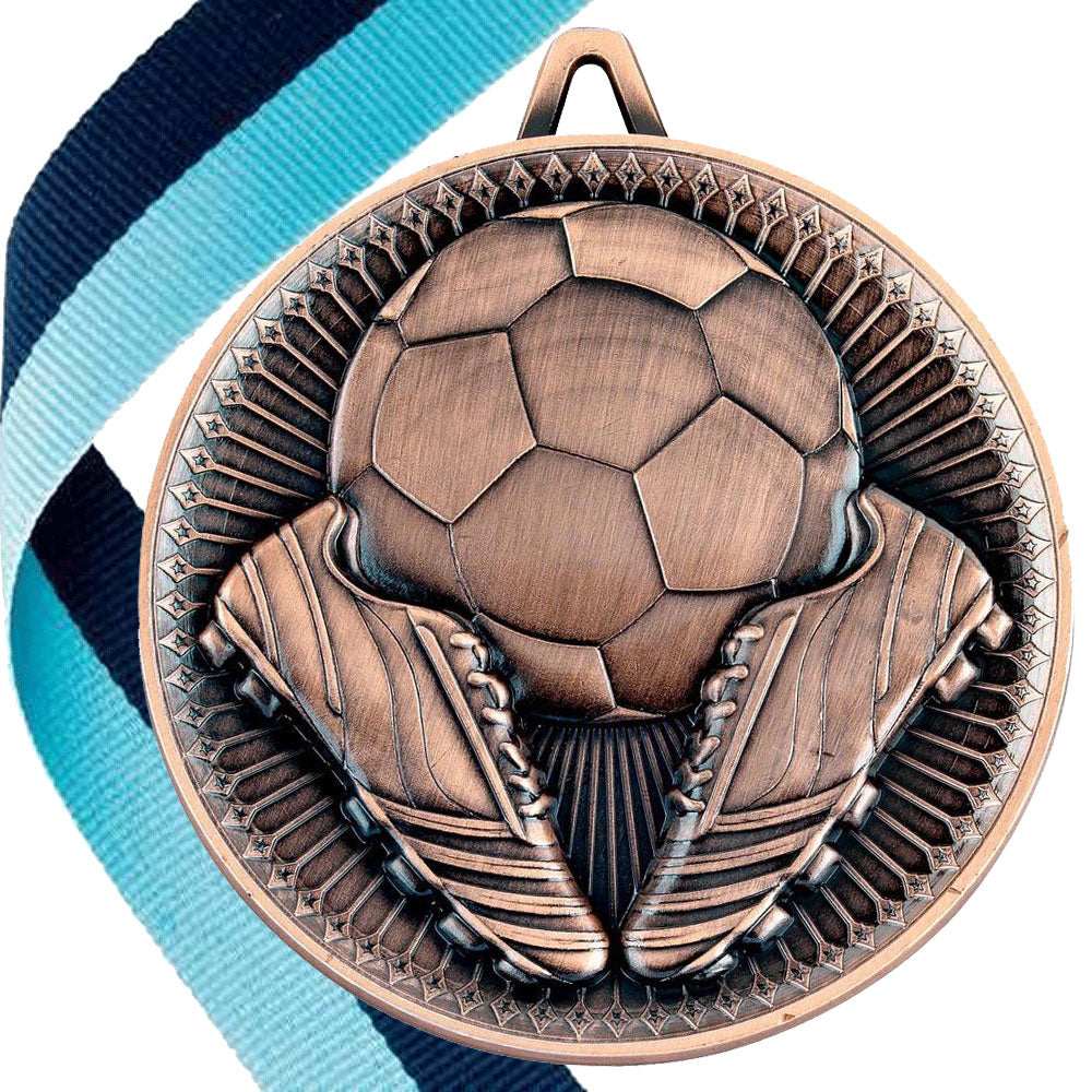 Football + Boots 60mm Medal