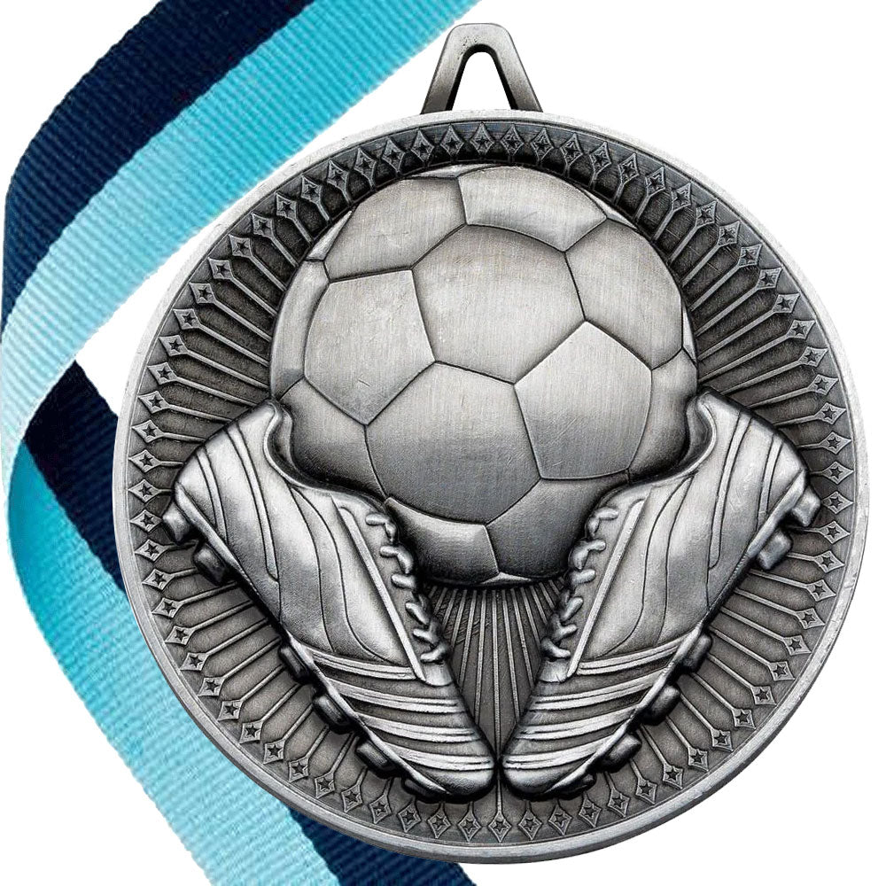 Football + Boots 60mm Medal