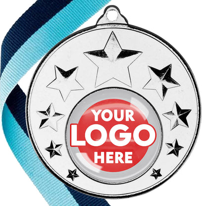 50mm Multi Star Medal on a Ribbon