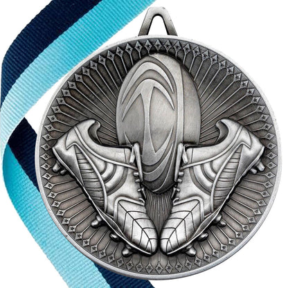 Rugby Antique Style 60mm Medal BW Trophies