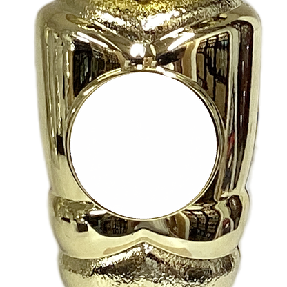 Golden Cup with Blue Elements on Marble Base (3870A) BW Trophies