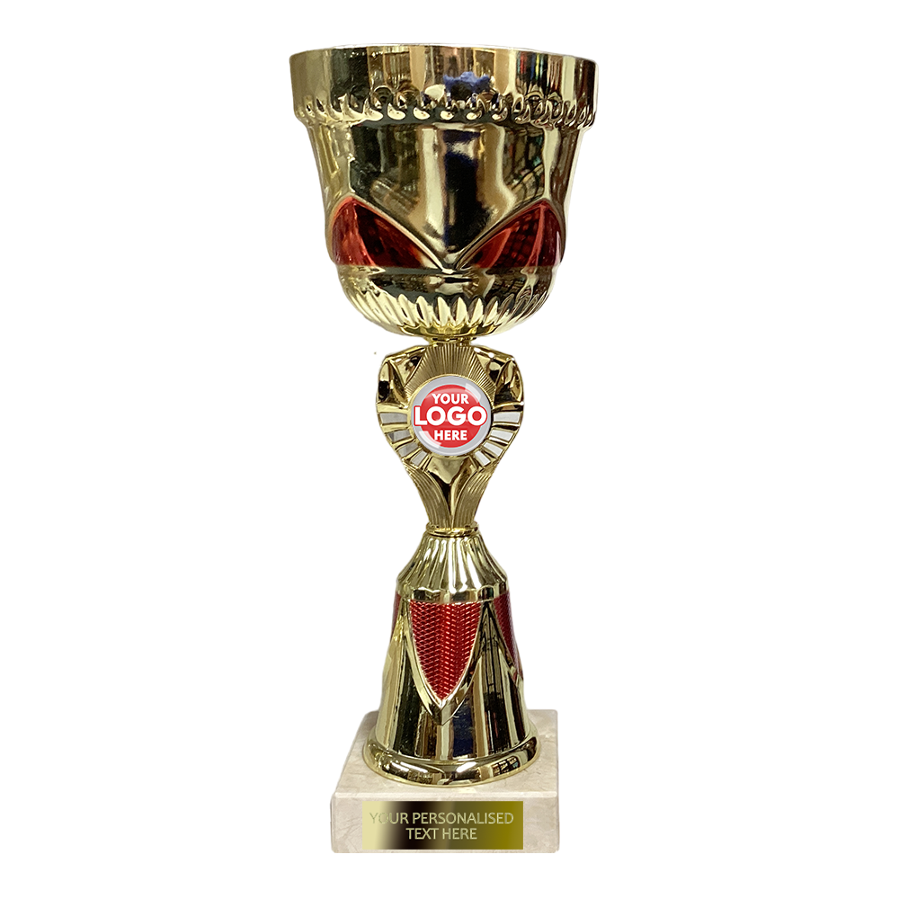 Golden Cup with Red Decorative Elements (3869A)