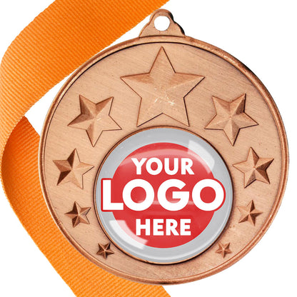 50mm Multi Star Medal on a Ribbon