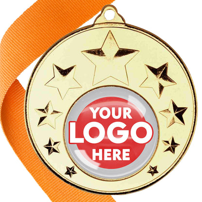 50mm Multi Star Medal on a Ribbon