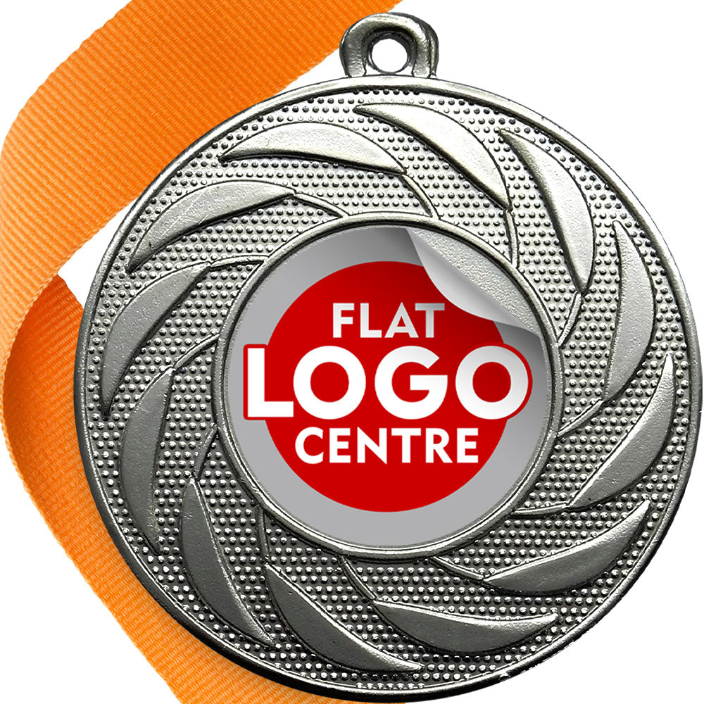 Spinner Design Medal flat centre - MINIMUM ORDER 100