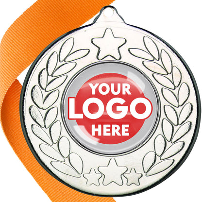 The Glossy 50mm Classic Star Medal on a Ribbon MINIMUM ORDER 100