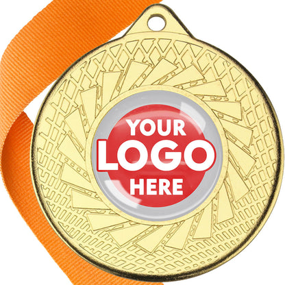 50mm Blade Design Wreath Medals on Ribbons