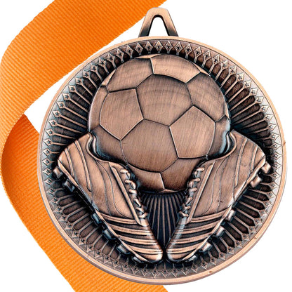 Football + Boots 60mm Medal