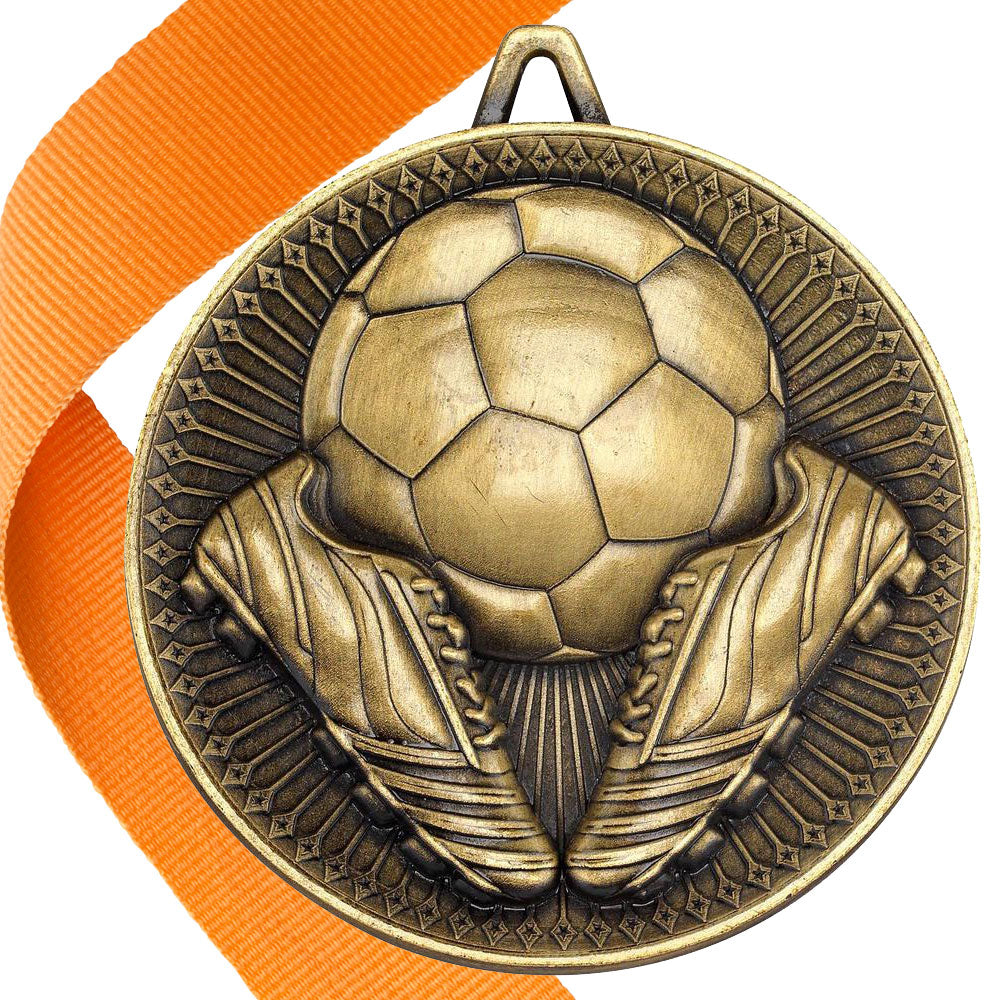 Football + Boots 60mm Medal