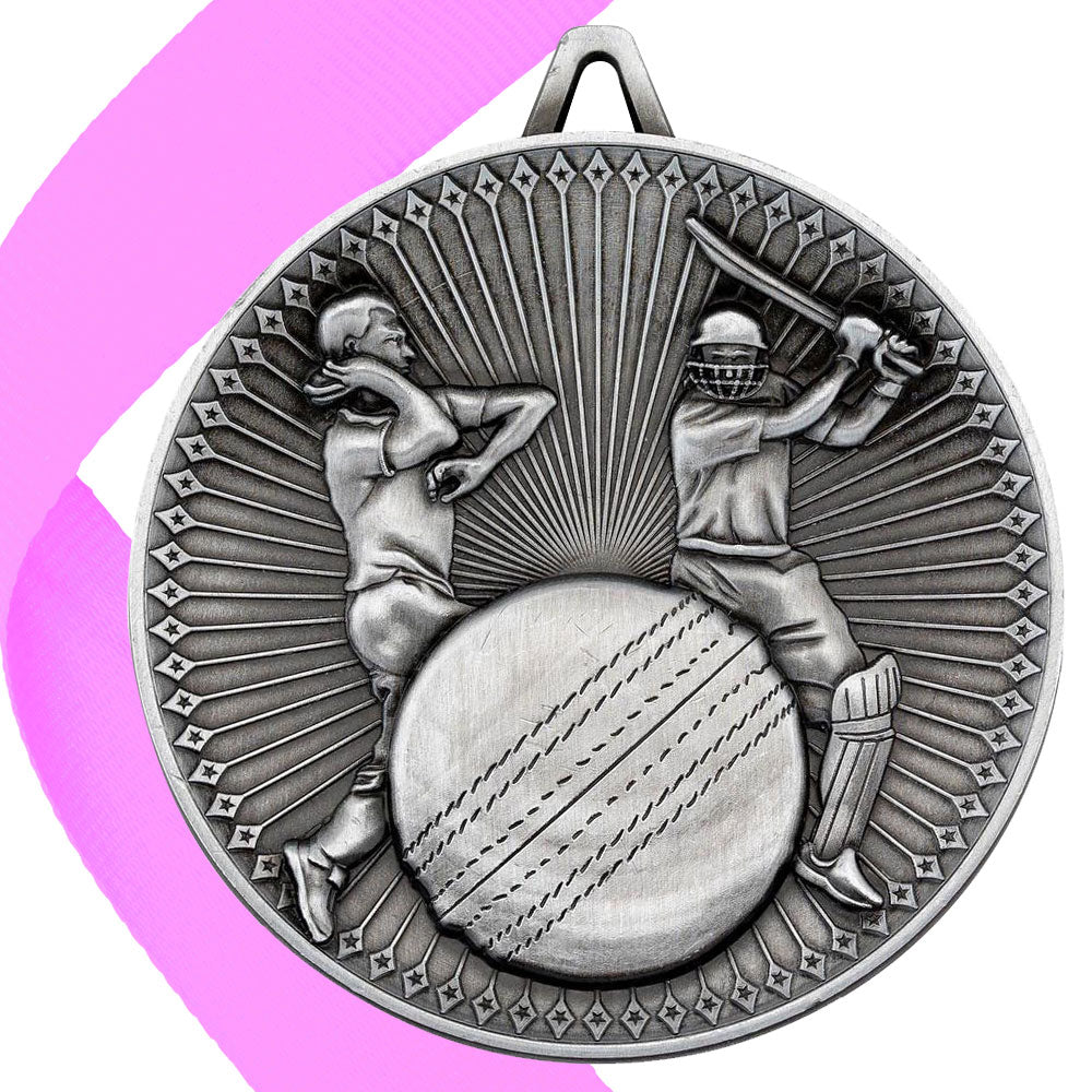Cricket Antique 60mm Medal BW Trophies