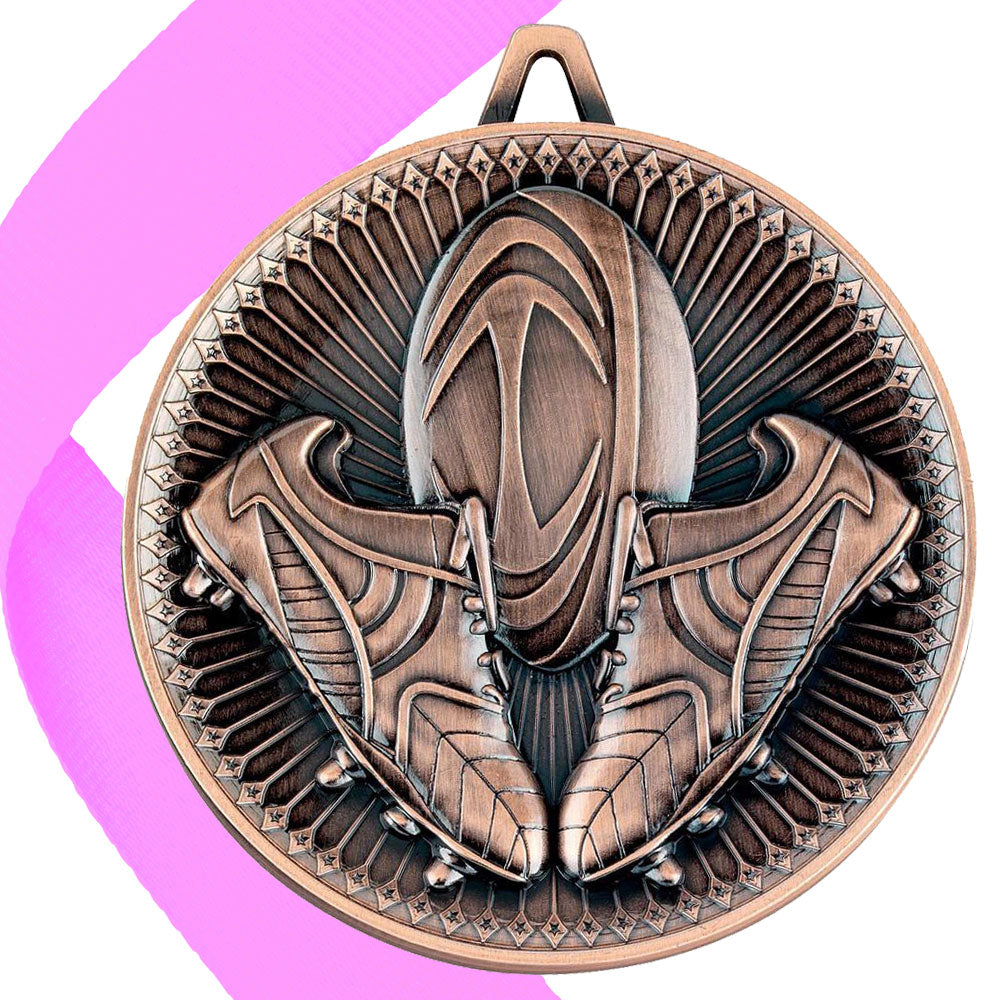 Rugby Antique Style 60mm Medal BW Trophies