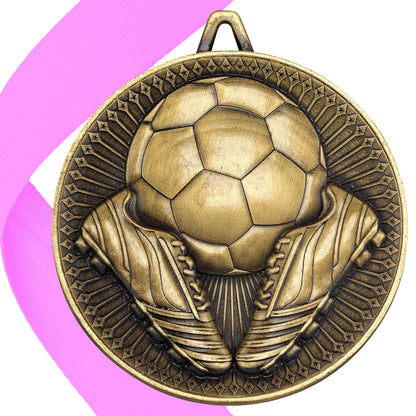 Football + Boots 60mm Medal