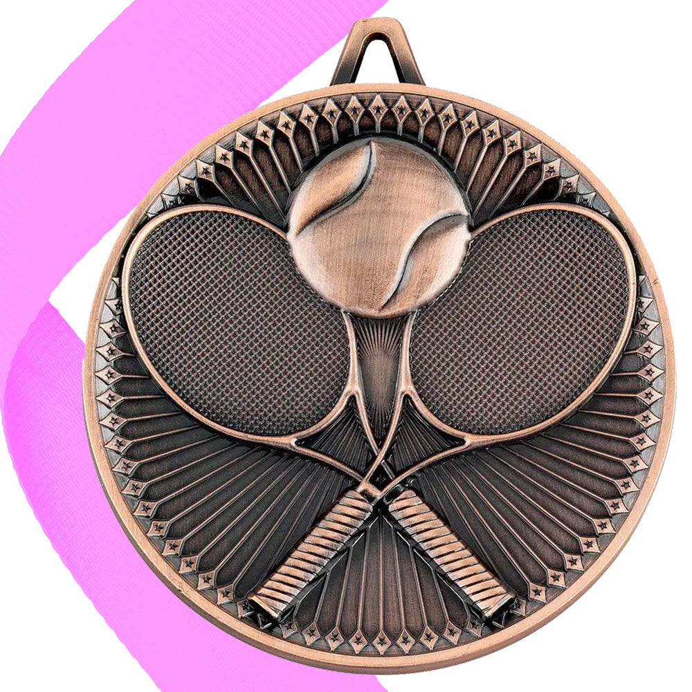 Tennis Antique 60mm Medal BW Trophies
