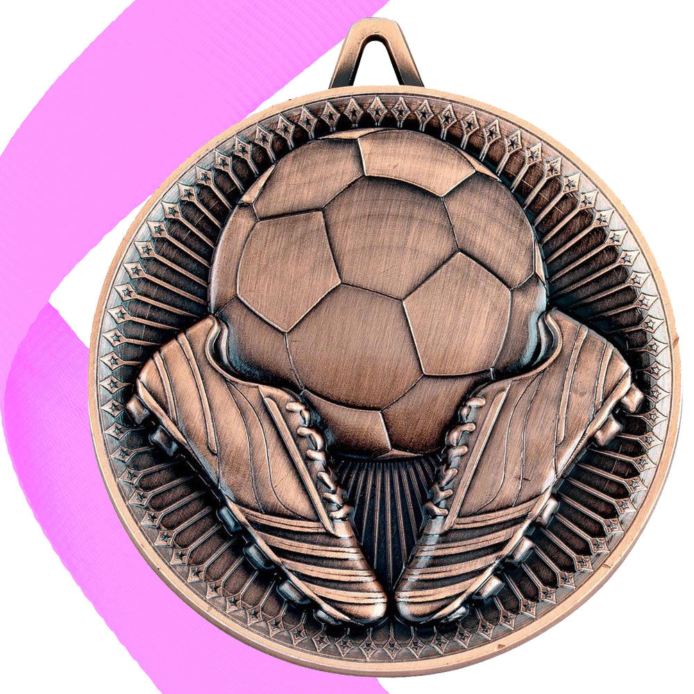 Football + Boots 60mm Medal