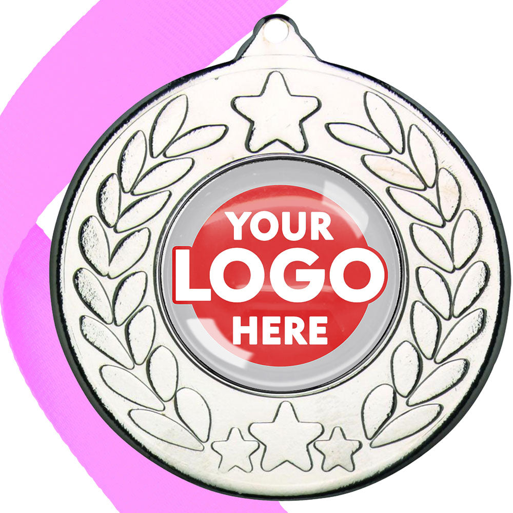 The Glossy 50mm Classic Star Medal on a Ribbon MINIMUM ORDER 100