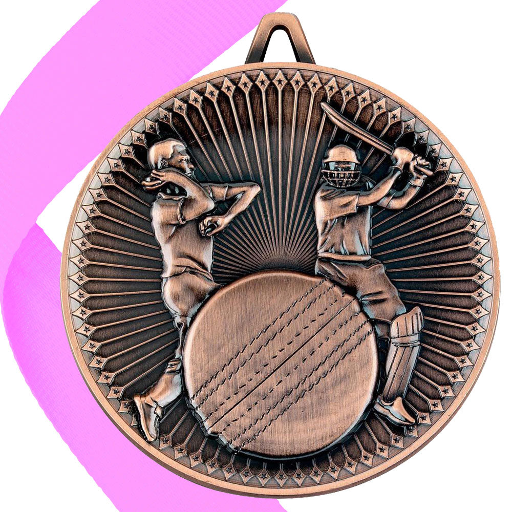 Cricket Antique 60mm Medal BW Trophies