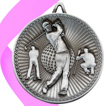 Golf Antique Style 60mm Medal
