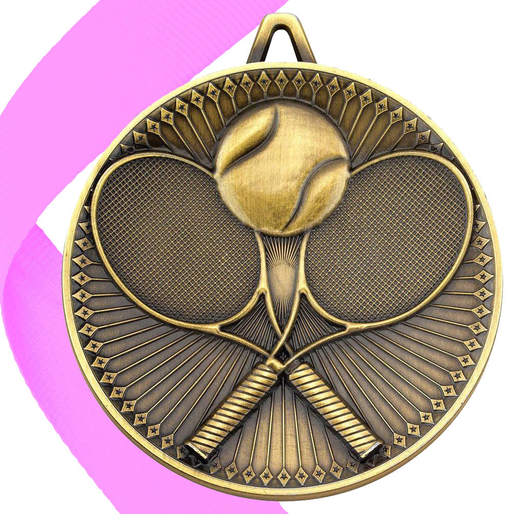 Tennis Antique 60mm Medal BW Trophies