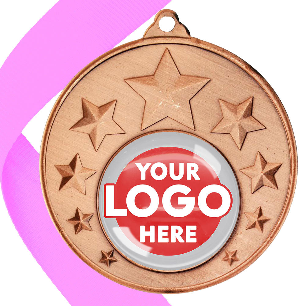 50mm Multi Star Medal on a Ribbon