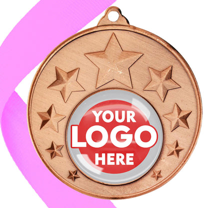 50mm Multi Star Medal on a Ribbon