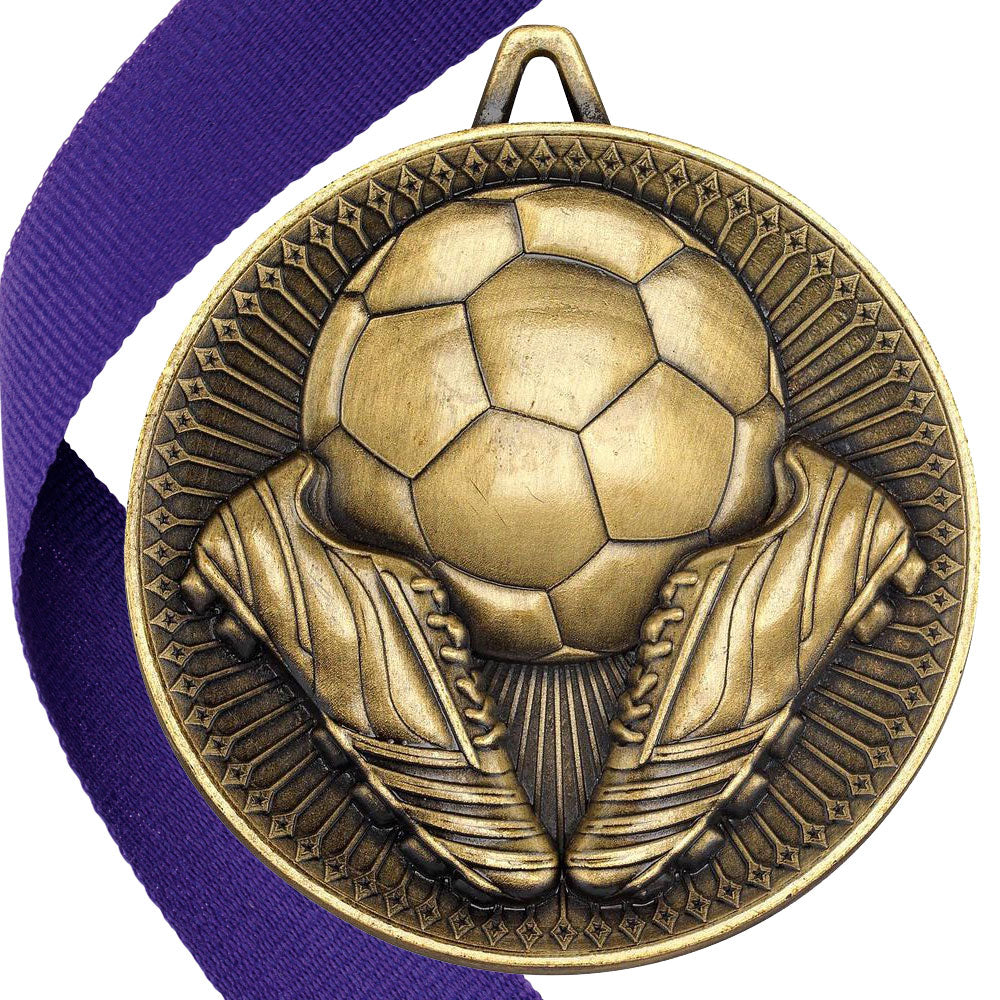 Football + Boots 60mm Medal