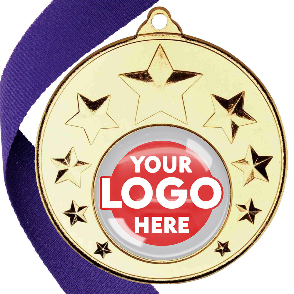 50mm Multi Star Medal on a Ribbon