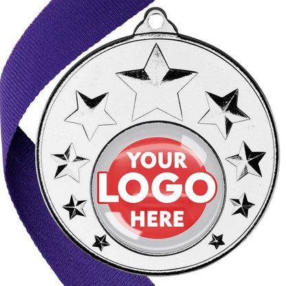 50mm Multi Star Medal on a Ribbon