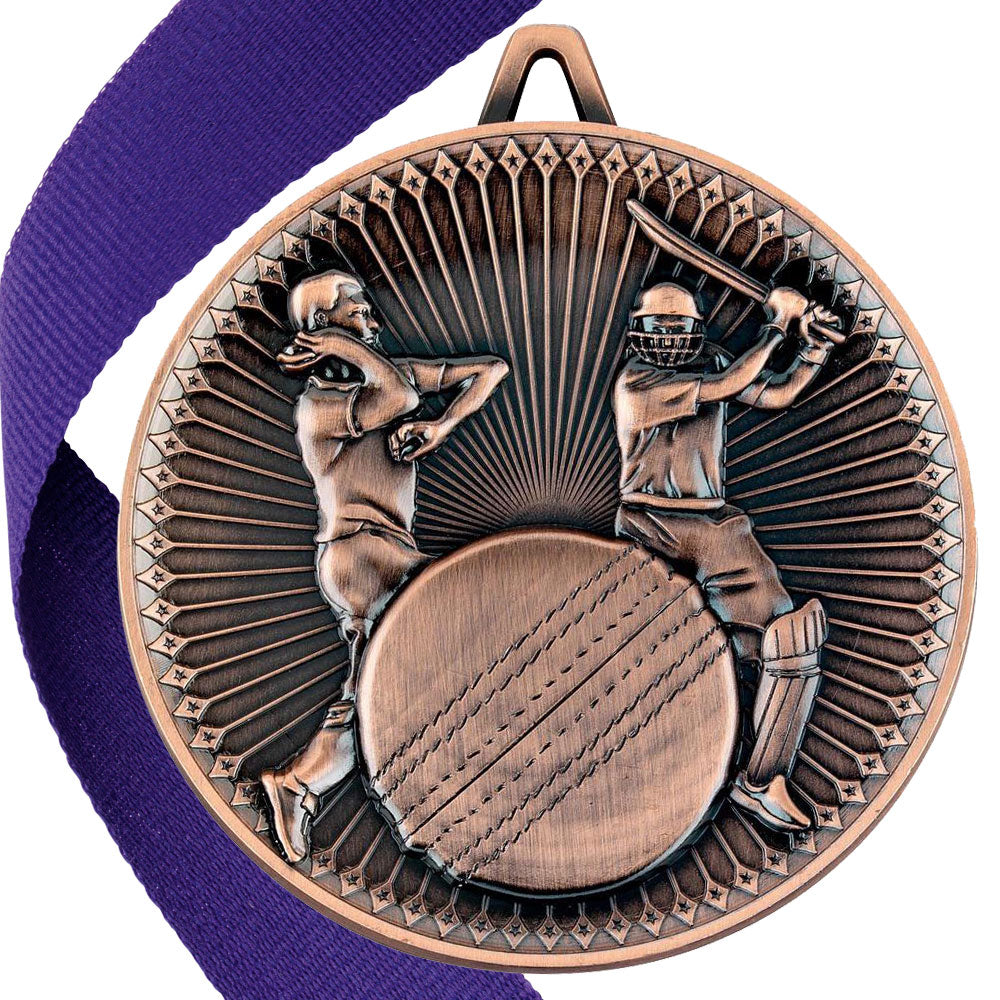Cricket Antique 60mm Medal BW Trophies
