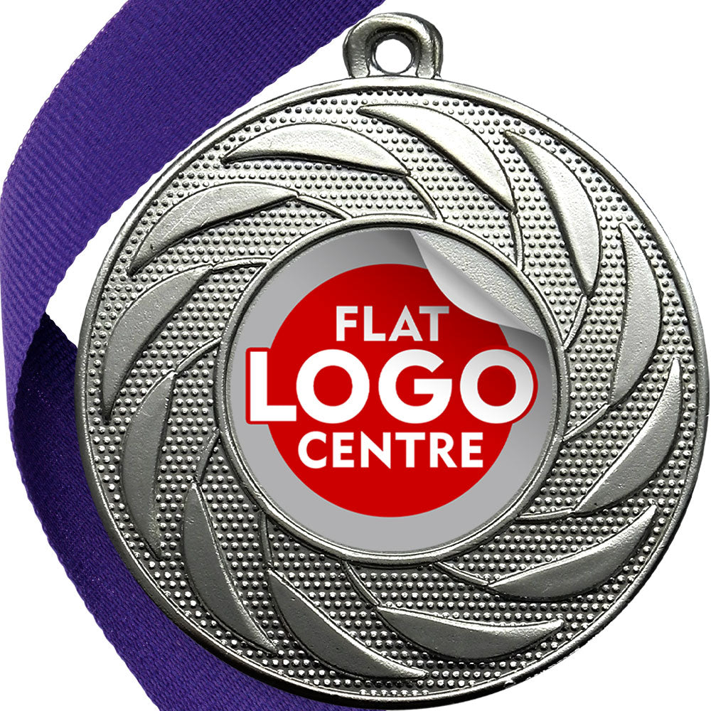 Spinner Design Medal flat centre - MINIMUM ORDER 100
