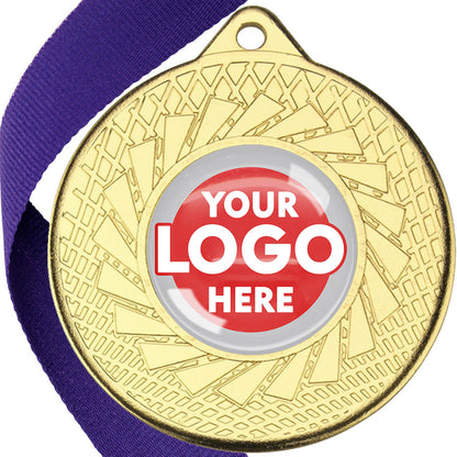 50mm Blade Design Wreath Medals on Ribbons