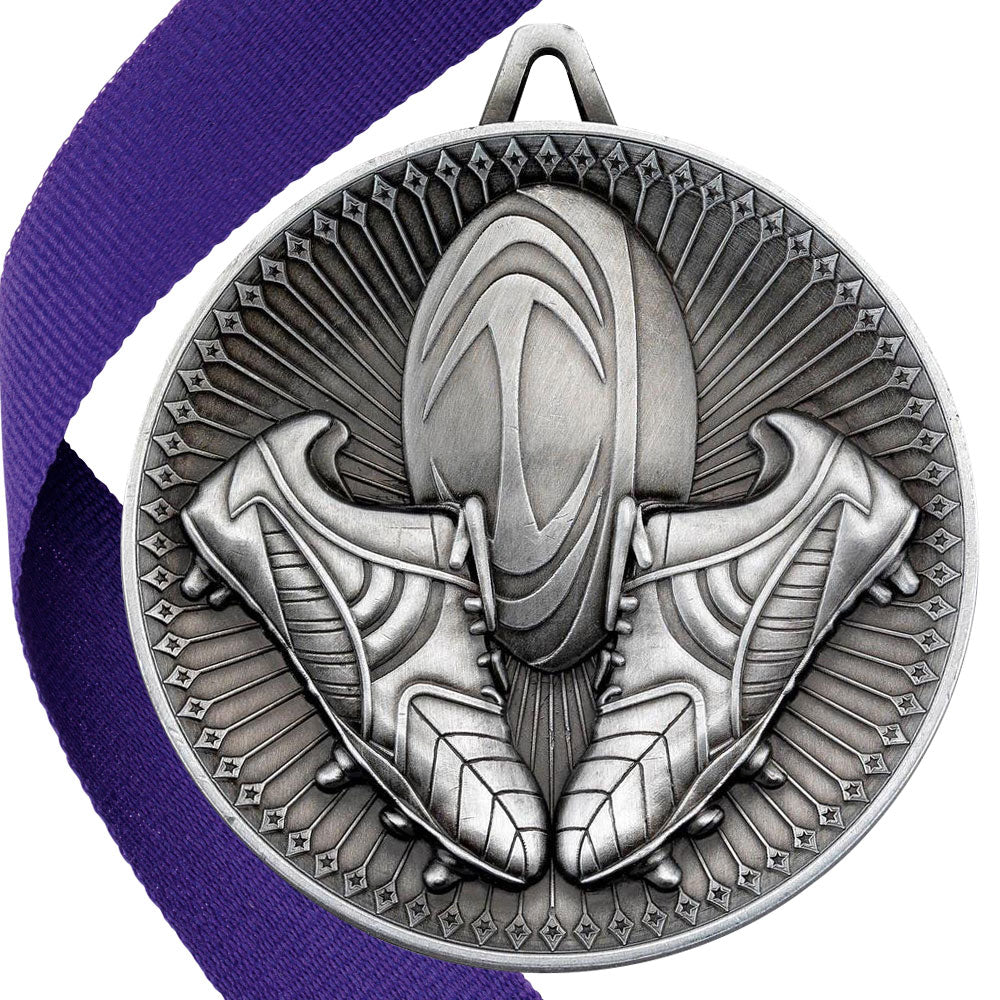 Rugby Antique Style 60mm Medal BW Trophies