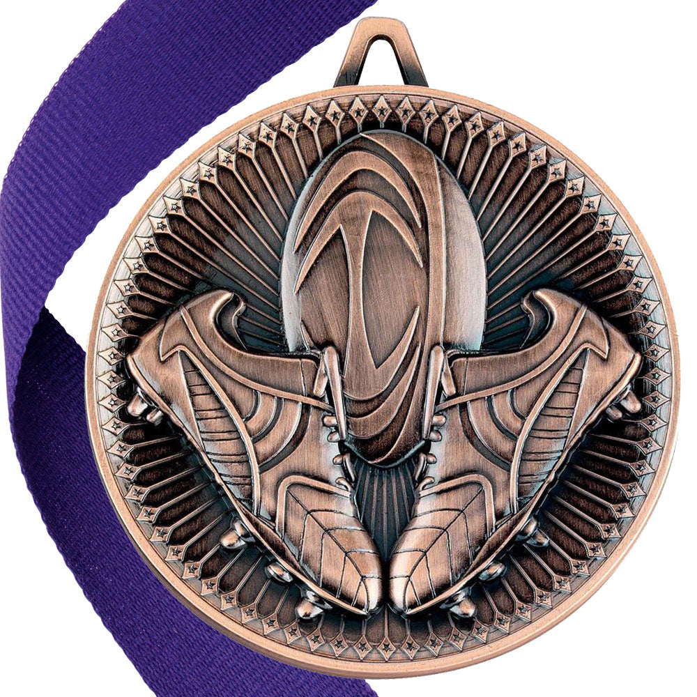 Rugby Antique Style 60mm Medal BW Trophies