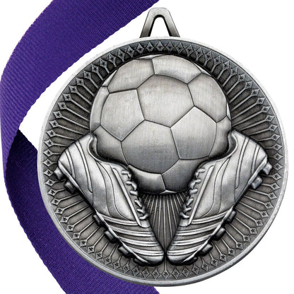 Football + Boots 60mm Medal