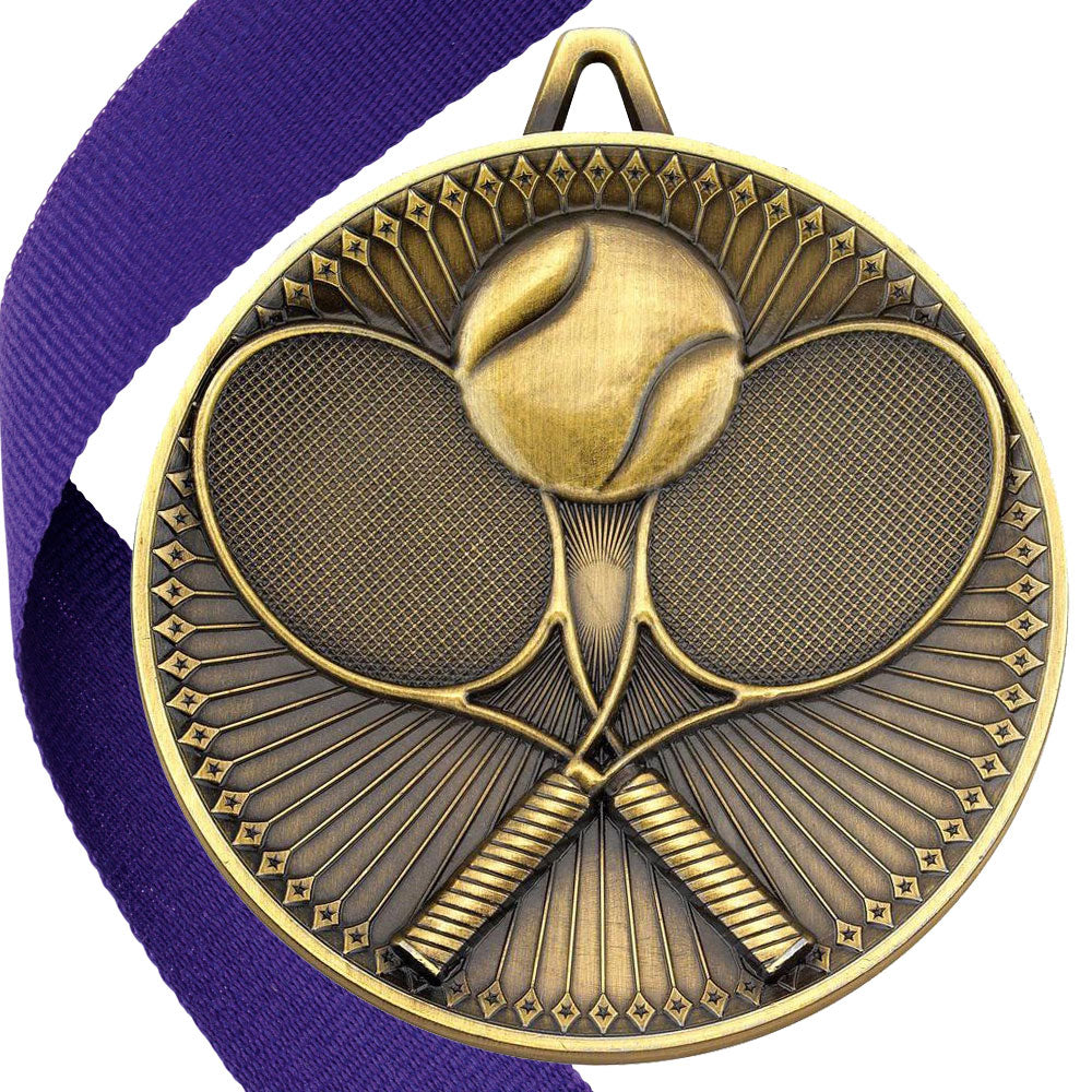 Tennis Antique 60mm Medal BW Trophies