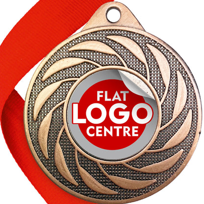 Spinner Design Medal flat centre - MINIMUM ORDER 100