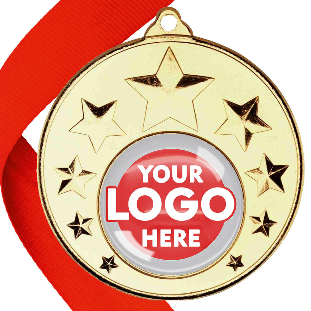 50mm Multi Star Medal on a Ribbon